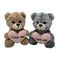 18 Cm 2 Colors Plush Bears Toy With Heart For Valentine'S Day Gift