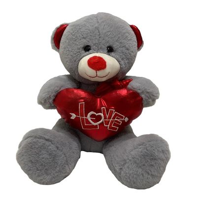 27 Cm St. Valentine Stuffed Teddy Bear W/ Heart Plush Toy Sweet Gifts
