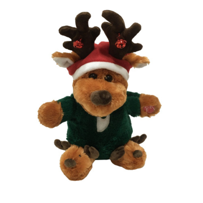 Children Christmas Gift Funny Deer with Shaking Foot and Singing Plush Toy Electronic toy