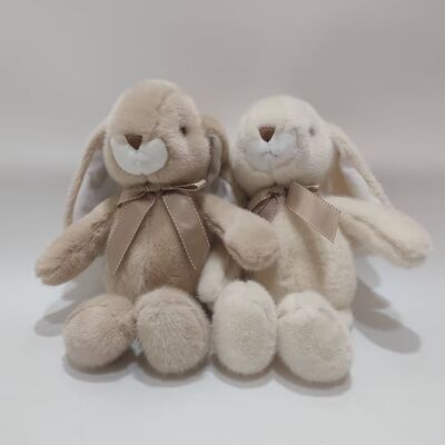 2 Assorted Sitting Lop-Ear Rabbit Plush Toys Soft & Cute Stuffed Bunny for baby