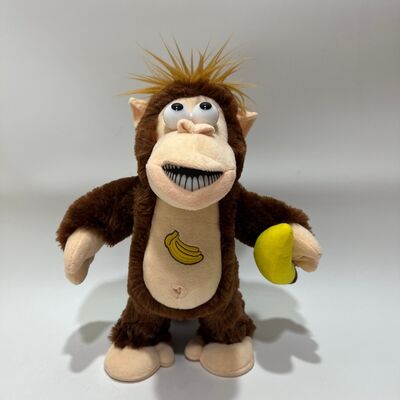 Interactive Banana-Stealing Monkey Plush Toy Emotional Reaction Gorilla Doll Funny Novelty Gift