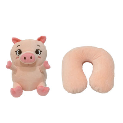 Warmness 0.2M 7.87 INCH Piggy Plush Toy Animal Neck Pillows For Adults Rohs