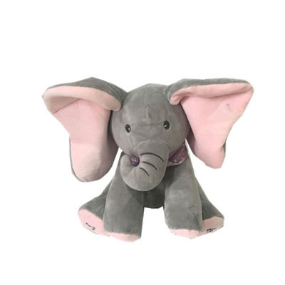 Hilarious 25cm 9.84 Inch Peek A Boo Plush Singing Elephant Stuffed Toy