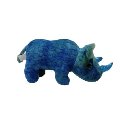 Blue Plush Rhinoceros Soft Toy 28 Cm