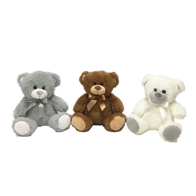 20 Cm 3 CLRS Plush Bears W/ Bowknot Toys Valentine'S Day Gifts For Lovers