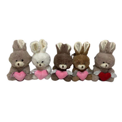 15 Cm 5 CLRS Cute Plush Rabbit With Heart Toys Adorable Valentine'S Day Gifts