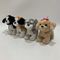 18 Cm 4 ASSTD Cute Plush Standing Dogs Toys With Blingbling Big Eyes