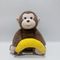 Peek A Boo Monkey With Banana Interactive Repeats Plush Toy Musical Singing Talking
