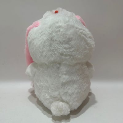 18CM 7" Pink& White Easter Plush Toy Bunny Rabbit Stuffed Animal in Carrot