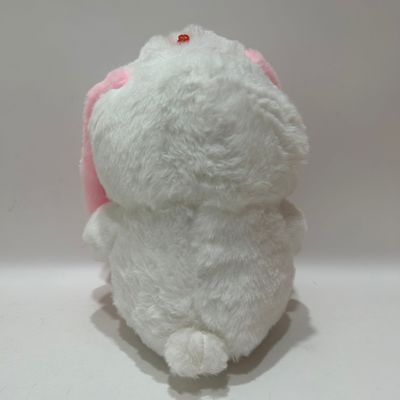 18CM 7&quot; Pink&amp; White Easter Plush Toy Bunny Rabbit Stuffed Animal in Carrot