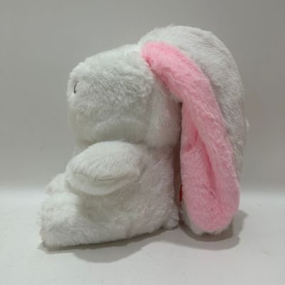 18CM 7" Pink& White Easter Plush Toy Bunny Rabbit Stuffed Animal in Carrot