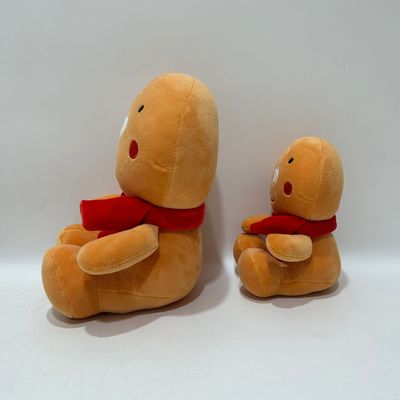 6 and 12 Inch Super Softer Gingerbread Man Adorable and Vivid Gift with Red Scarf For Chrismas