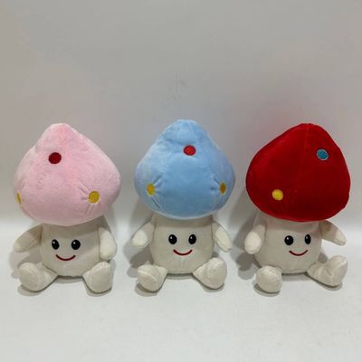 3 Clrs Talk-Back Mushroom W/ Movement Recording &amp; Repeating Plush Toy BSCI Audit