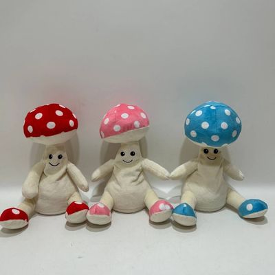 3 Clrs Recording & Repeating Mushroom W/ Twist Neck Plush Toy