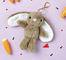 3 Colors 100% PP Cotton Filling Rabbit Key Chain With Music Box
