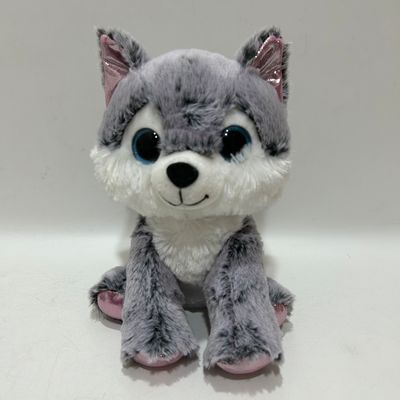 2024 New Big Eyes Series Sitting Husky Plush Toy BSCI Audit Factory