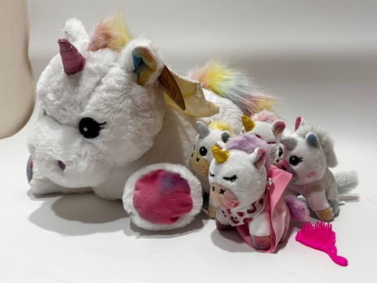 Custom Holiday Toy Plush Stuffed Cartoon Animal Unicorn Party Toy Set for Children