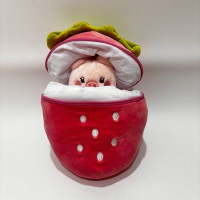 Customizable Cute Stuffed Plush Toys With Zippers Strawberry-shaped Little pig
