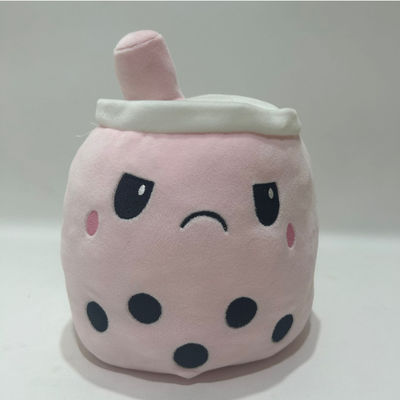 Custom Logo Double-Sided Reversible Color Milk Tea Cup Plush Toy