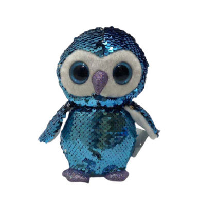 Hot Selling Voice Recording & Repeating Plush Flip Sequin Penguin Toy