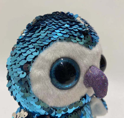 Hot Selling Voice Recording & Repeating Plush Flip Sequin Penguin Toy
