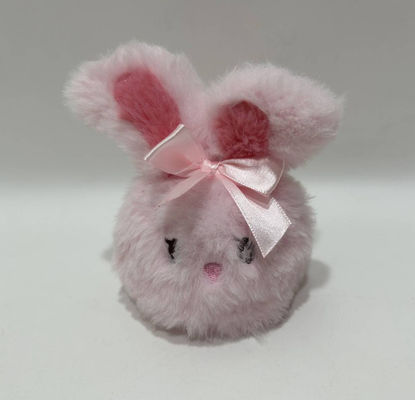 100% PP Cotton Cute Stress Ball & Animal Plush Stuffed Pink Bunny Toy With Keychain