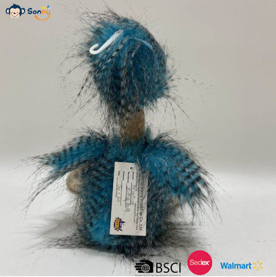 OEM Factory Wholesale Custom Blue Peacock Fluff Ostrich Plush Toys Gift Stuffed Animal