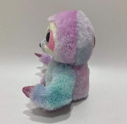 Custom Logo Recording And Repeating Left And Right Move Purple Pink Tie-Dye Sloth Plush Toy
