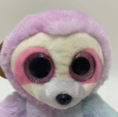 Custom Logo Recording And Repeating Left And Right Move Purple Pink Tie-Dye Sloth Plush Toy