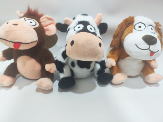 3ASSD Laugh Loud Makes Strange Noises and Wiggle Body Stuffed Crazy Animal Plush Toy funny toys