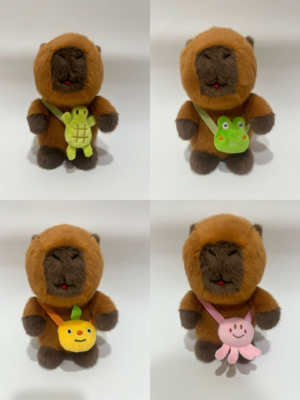 Talking Back & Moving Capybara with Different Satchel Plush Toy Electronic Toy Best Children Gift