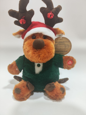 Children Christmas Gift Funny Deer with Shaking Foot and Singing Plush Toy Electronic toy