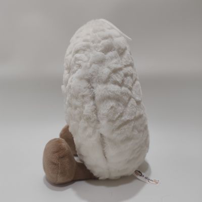 Plush Sleeping Moon Toy with Breathing Effect and LED Light for Kids