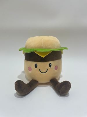 7 Pcs Assorted Burger Plush Toys, Cute Food Stuffed Animals for Kids and Home Decoration