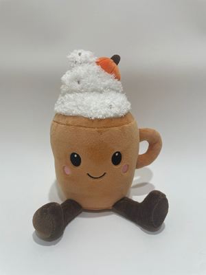 7 Pcs Assorted Pumpkin Latte Plush Toys, Cute Food Stuffed Animals For Kids And Home Decoration