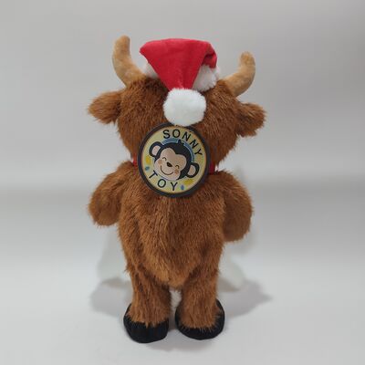 Singing & Dancing Christmas Highland Cow Plush Toy