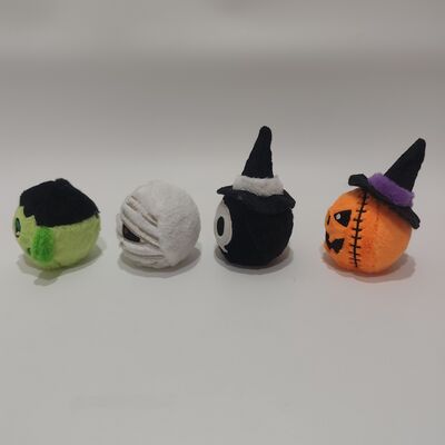 Colorful 4-Piece Halloween Bouncy Ball Set for Kids Playtime