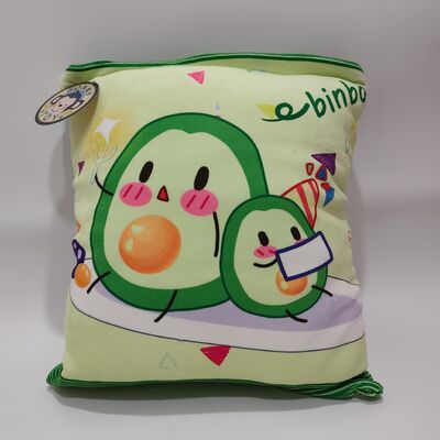 Transparent PVC Avocado Pudding Pillow with Cute Avocado Filling