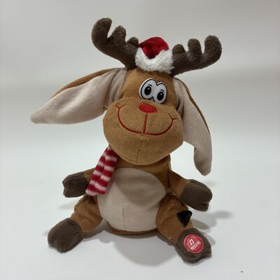 Christmas Shaking Ears Reminder Plush Toy with Music