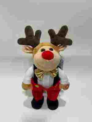 Singing & Dancing Christmas Deer Plush Toy With Music