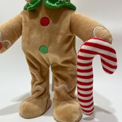 Singing & Dancing Christmas Gingerbread Plush Toy With Music