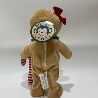 Singing & Dancing Christmas Gingerbread Plush Toy With Music