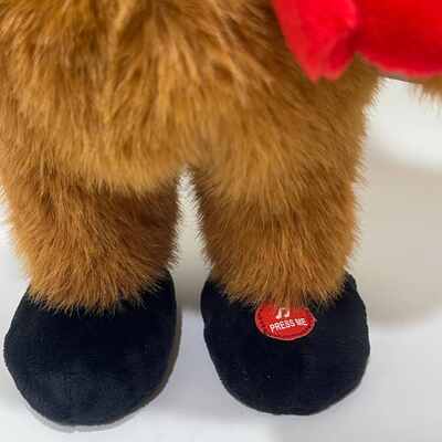Singing & Dancing Christmas Highland Cow Plush Toy Musical Animated Stuffed Animal Christmas Highland Cow Doll
