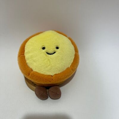 Kawaii Egg Tart Plush Toy Soft Stuffed Cute Food Plushie
