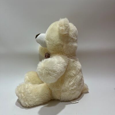 Singing & Clapping Cream Teddy Bear Plush Toy Interactive Music Bear Classic Plaid Bowtie Stuffed Animal