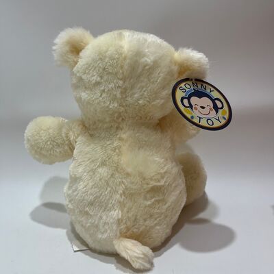 Singing & Clapping Cream Teddy Bear Plush Toy Interactive Music Bear Classic Plaid Bowtie Stuffed Animal