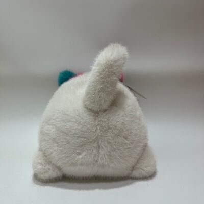 Blinking Purring Fluffy Cat Plush Toy Cute Meowing Interactive Kitten Pink Teal Long-Haired Stress Relief Companion