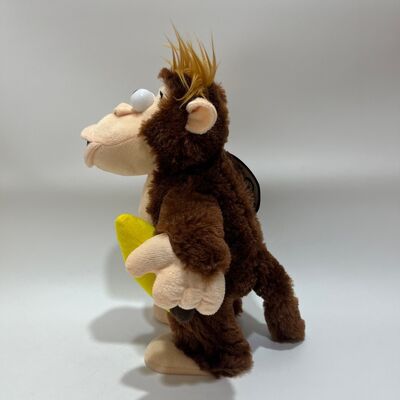 Interactive Banana-Stealing Monkey Plush Toy Emotional Reaction Gorilla Doll Funny Novelty Gift