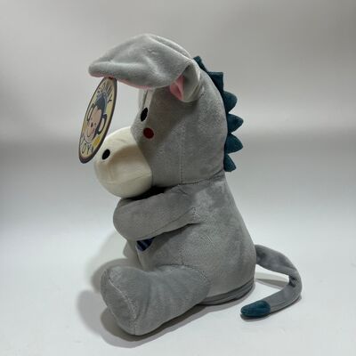 Interactive Peek-a-Boo Donkey Plush Toy with Voice and Music Functions Cute Pink-Eared Hide and Seek Comfort Toy