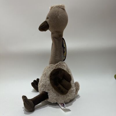 Recording and Neck-Turning Brown Ostrich Plush Toy Interactive Talking Back Ostrich